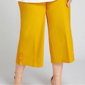 Lane Bryant Yellow The Laney Wide Leg Crop